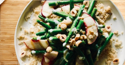Couscous with Green Beans and Grilled Pear
