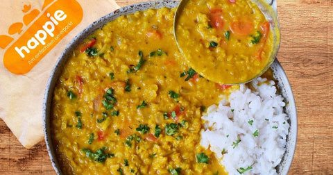 Indian Dahl with Spinach & Flatbread